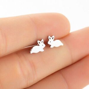 HOST PICK Rabbit Earrings Bunny Silver stainless